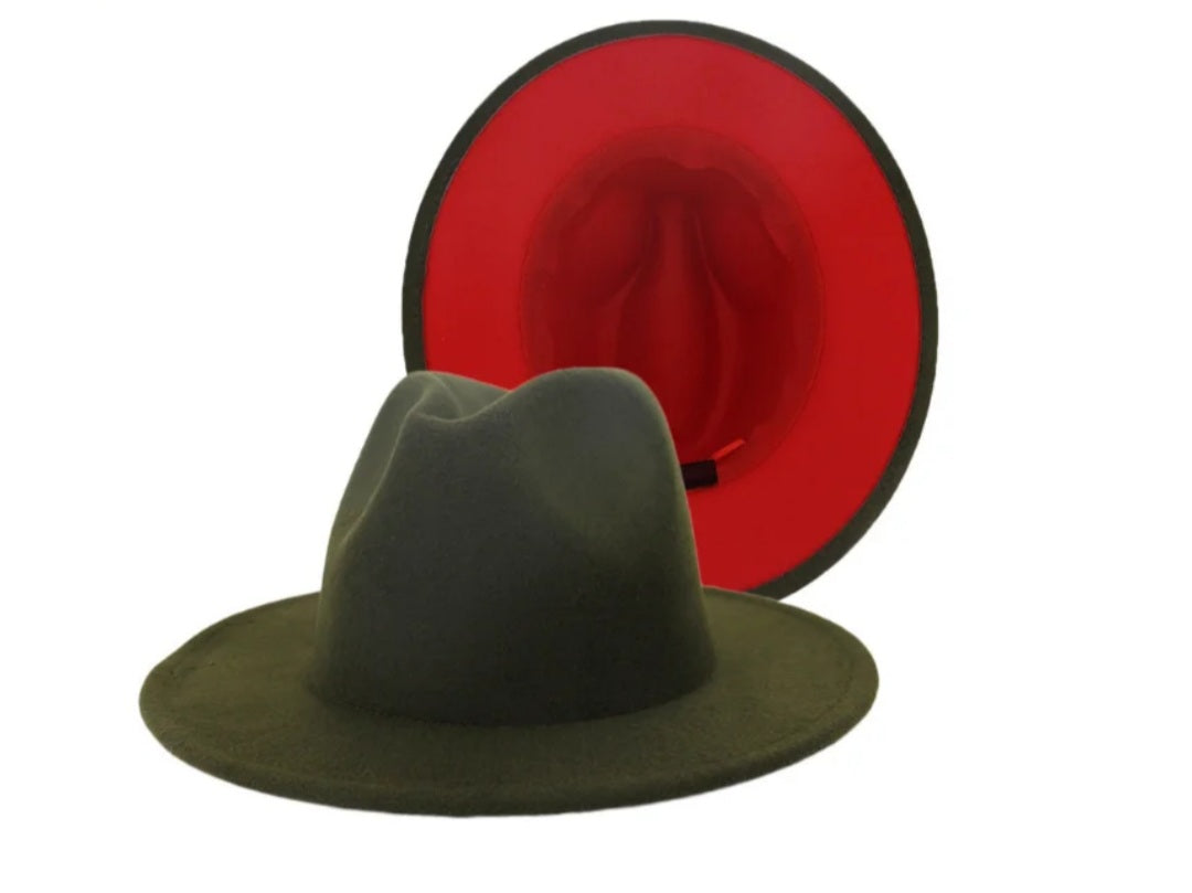 Two-Tone Fedora (Olive)