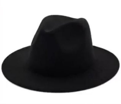 Solid Black Fedora