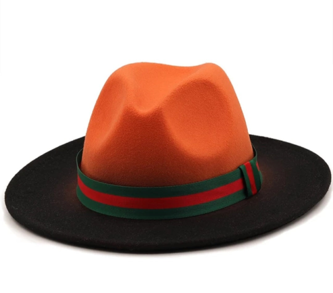 Orange Ombre Fedora