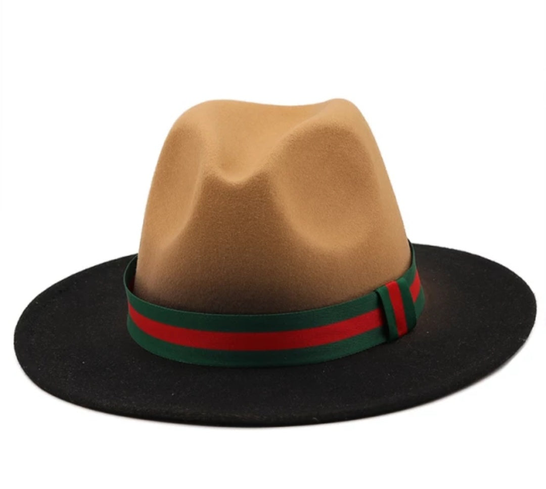 Tan Ombre Fedora